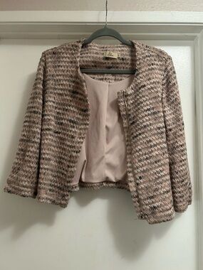 Elodie Blush Multi-Tone Open-Front Jacket